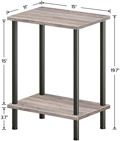 HOOBRO End Tables Set of 2, Small Side Tables, Nightstands for Small Spaces - Image 3