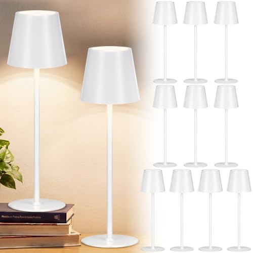 Retisee 12 Pack Cordless Table Lamp Portable Rechargeable Lamp, White by Retisee