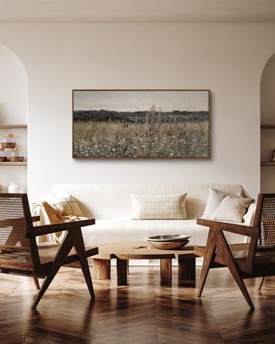 InSimSea Extra Large Framed Wall Art, Flower Meadow Prints, 24x48inch - Image 2
