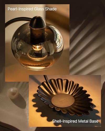 MAGCHARM Candle Warmer Lamp with Timer, Modern Warmer Lamp for Jar Candles, Electric Dimmable Wax Melt with Glass Lampshade & 2 Bulbs, Unique Home Decor House Warming for Women Mom Black - Image 6