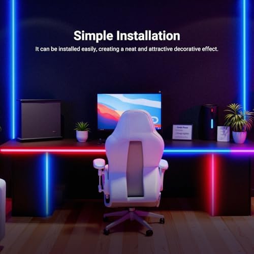 NEEWER 16.4ft/5m LED Strip Lights Front Lit, Smart AI App Control RGB IC Cuttable Neon Rope Light Color Change for Bedroom Gaming Room Home Indoor Wall Decor, Compatible with Google and Alexa, NS01 - Image 7