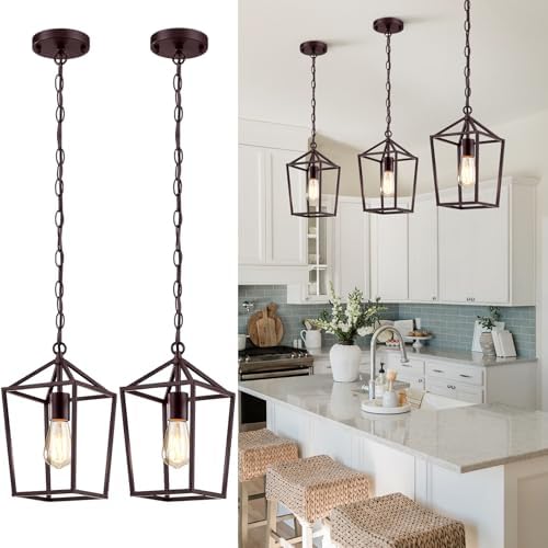 Sheetea 2 Pack Pendant Lights Kitchen Island, Farmhouse Light Fixtures by Sheetea