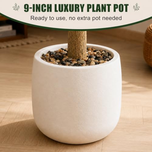 6FT Olive Trees Artificial, Large Faux Olive Tree with White Tall Planter, Faux Tree Indoor with Lush Lifelike Fruits for Living Room Bedroom Balcony Corner Office Home Decor - Image 5
