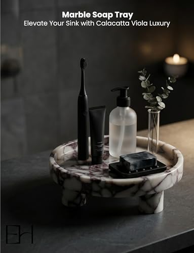 10” Round Marble Tray Riser Trivet, Fruit Bowl for Kitchen Counter - Image 4