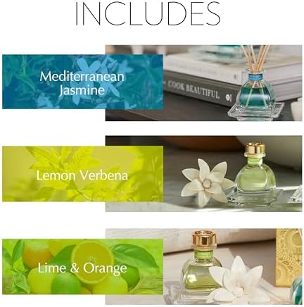 AGRARIA Citrus & Floral PetiteEssence Collection, Handmade Sola Flower Reed Diffuser Set of 3, Luxury Home Fragrance Scented Oil Diffuser Gift Set - Image 3