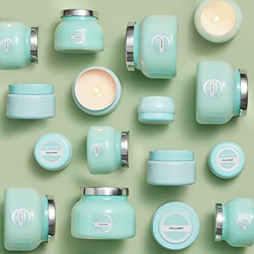 Capri Blue Volcano Scented, Glass Jar Candles for Home with Tropical Fruit & Sugared Citrus, Soy Wax Blend, Aqua Color (19 Oz) (Pack of 2) - Image 6