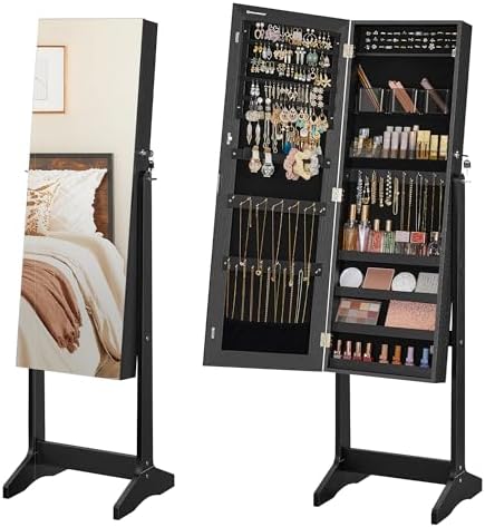 SONGMICS LED Jewelry Cabinet Standing, Lockable Armoire by SONGMICSbySONGMICSHOME