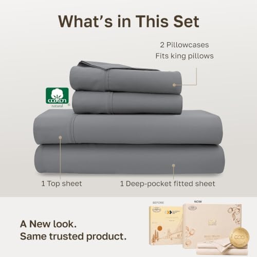California Design Den Soft 100% Cotton King Sheets Deep Pocket Set - Image 3