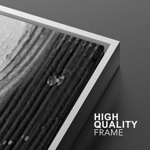 SIGNWIN Framed Canvas Print Wall Art Set Black White Industrial Paint Strokes Abstract Shapes Illustrations Modern Art Minimal Decorative Nordic for Living Room, Bedroom, Office - 24"" x36 x2 White - Image 5