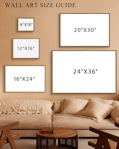 InSimSea Framed Canvas Wall Art Vintage Decor, Large Landscape Wall Art, Study of Clouds Painting, French Country Modern Farmhouse Decorations, Rustic Wall Decor for Living Room Bedroom, 20"x30" - Image 5