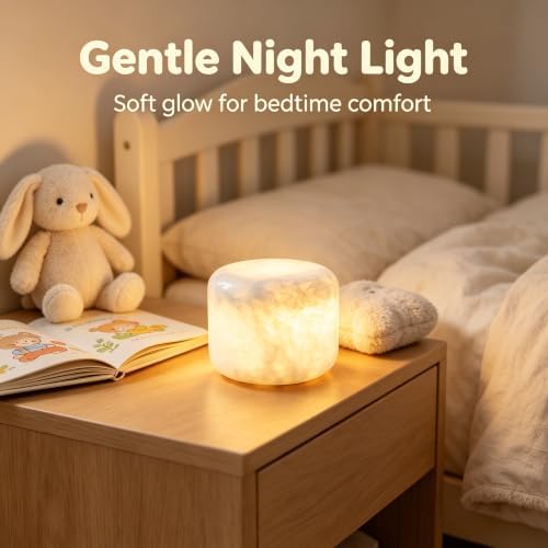Natural Marble Table Lamp, Cordless Rechargeable Pat Control Night Light, Dimmable Warm Glow Stone Lamp for Bedroom Bedside Table Desk Shelf, Home Decor Gift - Image 5