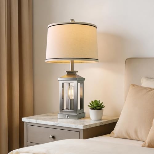 Modern Table Lamps Set of 2 for Living Room 23.75" Bedroom Nightstand Lamps - Image 6