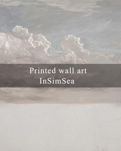 InSimSea Framed Canvas Wall Art Vintage Decor, Home Decor Classical Oil Painting Cloud Study Large Wall Decorations for Living Room, Canvas Pictures Art for Bedroom Bathroom Gallery, 16"x24" - Image 5