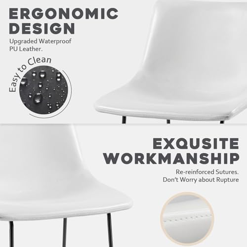 Waleaf 30 Inch Counter Height Bar Stools Set of 4, Faux Leather Bar Chairs - Image 5