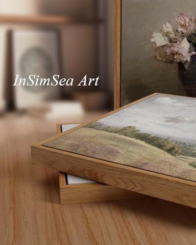 InSimSea Framed Canvas Wall Art, Seaside Landscape Painting Prints, Coastal Wall Art, Modern Farmhouse & Rustic Decor for Living Room & Bedroom, French Country Style, 24"x36" - Image 4