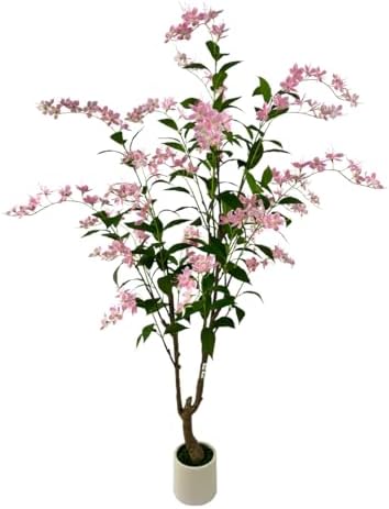 6ft Artificial Pink Jasmine Potted Tree by VIGGDA