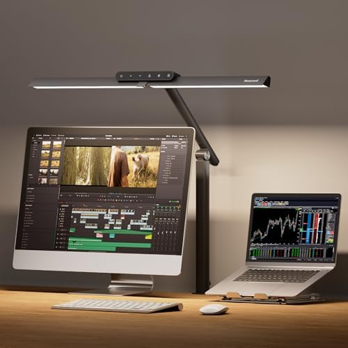 Honeywell HJ1 Sunturalux LED Clamp Desk Lamp 1200LM for Home Office by HoneywellAirComfort