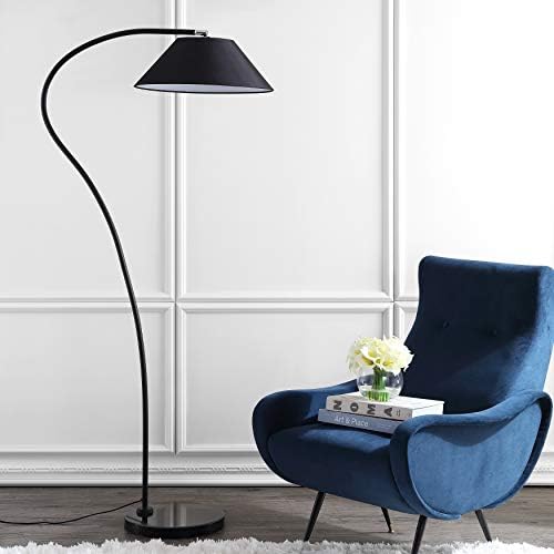SAFAVIEH Lighting Collection Lumi Mid-Century Modern Retro Scandinavian Black 69-inch Living Room Bedroom Home Office Standing Arc Floor Lamp (LED Bulb Included) - Image 5