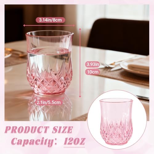 100 Pack Plastic Stemless Wine Glasses, 12oz Unbreakable Wine Cups - Image 2