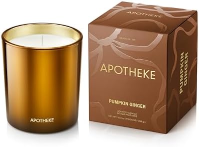 Apotheke Signature Scented Candles for Home, Pumpkin Ginger - 10.5 Oz by Unknown