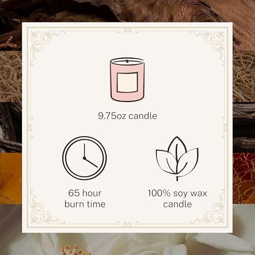 Hotel Lobby Signature Candle – Luxury Hand-Poured 9.75oz Soy Wax with Amber, Cedar, and Musk – Infused with Essential Oils, 65-Hour Burn Time, Reusable Vessel, Clean Burn - Image 4