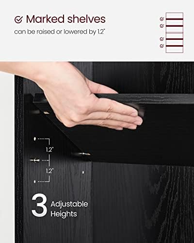 VASAGLE Set of 2 Bookshelves, 5-Tier Open Adjustable Storage Shelves - Image 7