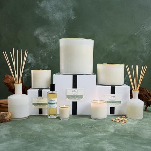 LAFCO New York Classic Reed Diffuser, Feu de Bois - 6 oz - Up to 3 Months Fragrance Life - Reusable Glass Vessel - Natural Wood Reeds - Made in The USA - Image 6