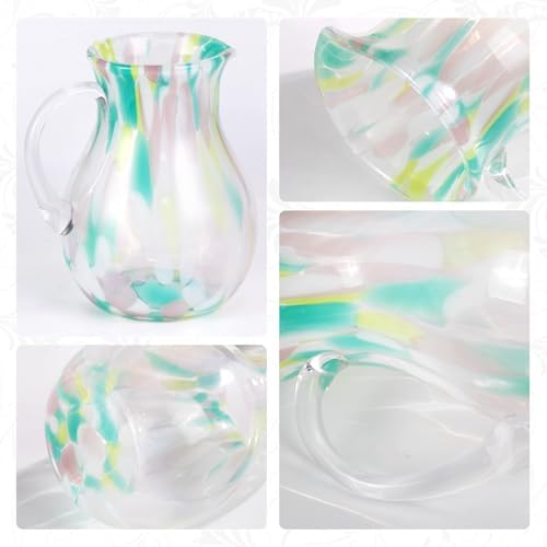 KAMMAK Glass Vase,Colored Hand Blown Decorative Vase - Image 4