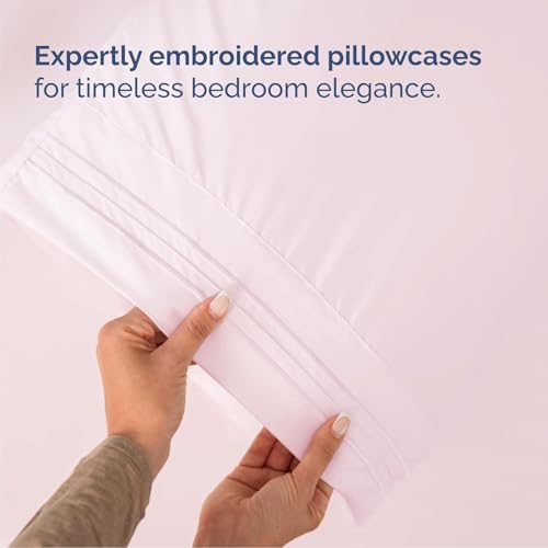 Cal King Size 4 Piece Sheet Set - Breathable & Cooling - Lavender Pink - Image 6