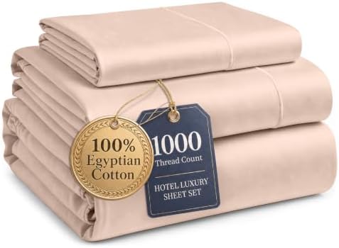 LANE LINEN Twin XL Deep Pocket Sheet Sets 100% Egyptian Cotton - Sepia Rose by LaneLinen