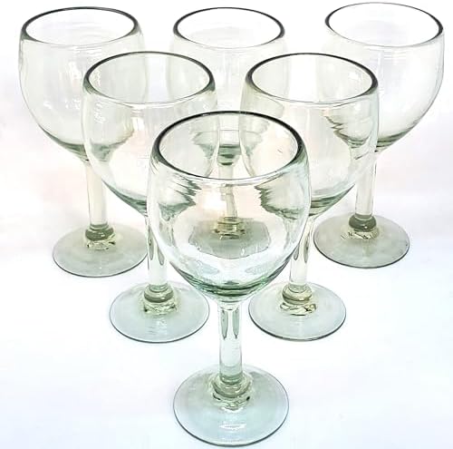 Clear 13 oz Wine Glasses (set of 6), Recycled Glass, Lead-free, Toxin-Free (13 oz Wine) - Image 5