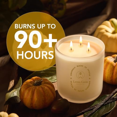 Toasty Pumpkin Brulee - Sweet Pumpkin & Vanilla with Earthy Nutmeg & Cardamom - Perfect Cozy for Fall - Pure Beeswax Candles - 90+ Hours Long Burning - Non-Toxic for Autumn Home Decor - 15 OZ - Image 2