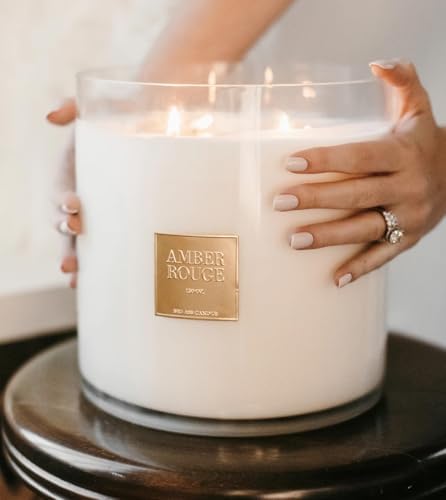 | Huge 10lb Luxury Candle, 150oz, Up to 500 Hours | Amber Rouge | Saffron, Jasmine, Amberwood | Natural Coconut-Soy Wax | by Big Ass Luxuries | As Seen On Shark Tank - Image 4