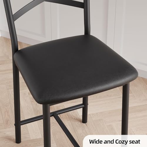 Garvee 26'' Bar Stools Set of 2, Counter Stools with Back & Thick Cushion - Image 6
