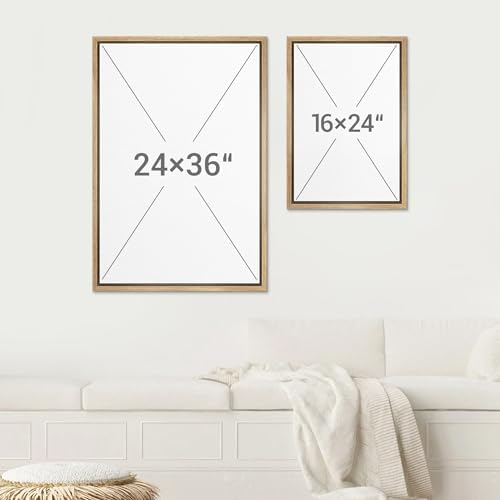 SIGNWIN Framed Canvas Print Wall Art Set Pastel Industrial Grunge Landscape Abstract Shapes Illustrations Minimal Decorative Nordic Relax/Zen for Living Room, Bedroom, Office - 16"" x24 x2 Natural - Image 6