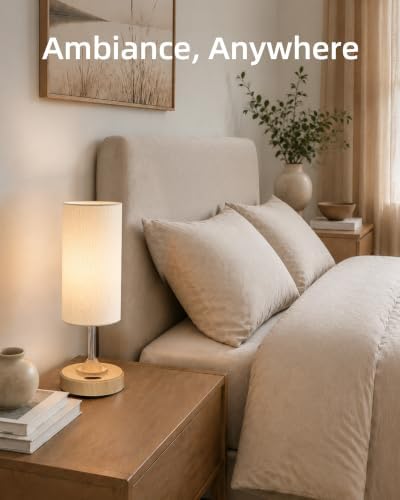 EZVALO Dimmable Cordless Table Lamp, Small Ambient Light with Timer - Image 4