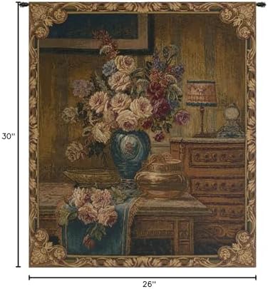 Max Carlier Floral Setting Floral Tapestry Wall Hanging 30 x 26 in - Image 7