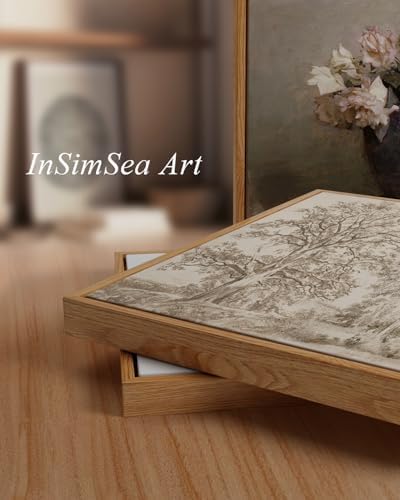 InSimSea Framed Wall Art Vintage Decor, Large Nature Sketch Tree, 24x36In - Image 6