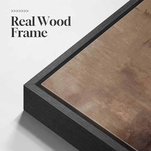 Extra Large Framed Brown Abstract Wall Art for Living Room, Vertical 40x60 - Image 5