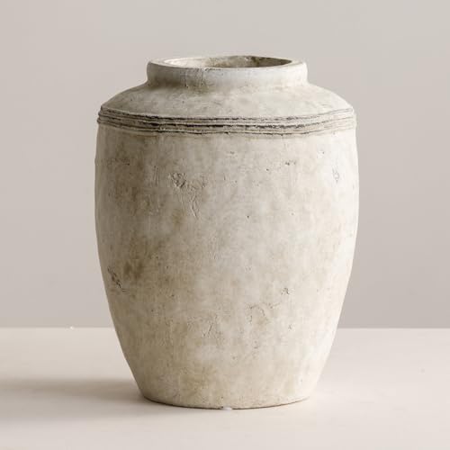 Large Ceramic Flower Vase Home Decor Rustic Vintage Terracotta Vase 10.4" by Unknown