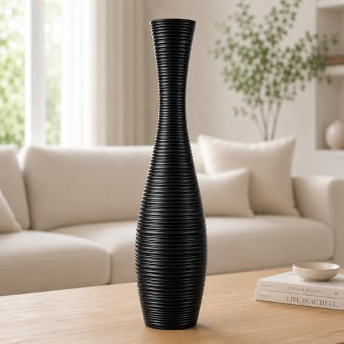 Leewadee Large Floor Vase 20 inches Polyresin for Pampas Grass, Dried Flowers by Leewadee