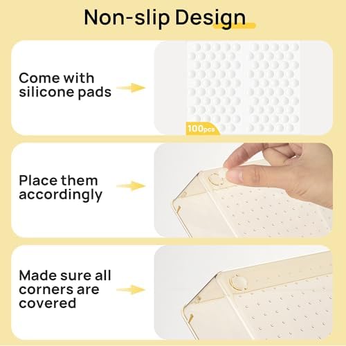 Vtopmart 25 Pack Plastic Drawer Organizers with Anti-slip Rubber Pads - Image 6