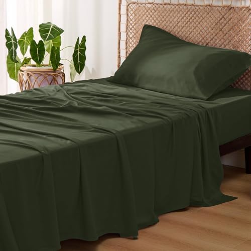 Bedsure PureWoven 100% Rayon Derived from Bamboo, Twin XL Sheets, 3 Pieces by BEDSURE