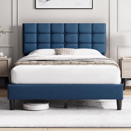Yaheetech Full Size Upholstered Tufted Bed Frame with Headboard by Yaheetech