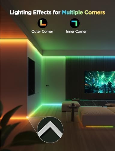 Govee RGBIC LED Strip Lights 16.4ft with Covers,Smart Control, APP, WiFi - Image 4