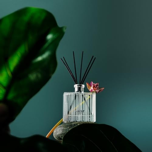 Nest New York Reed Diffuser, Forest Rain - 5.9 fl oz - Fragrance for Up to 90 Days - Reusable, Refillable Glass Holder - Includes 8 All-Natural Reed Sticks - Flame Free - Image 2