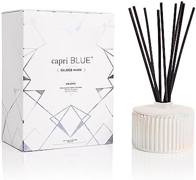 Capri Blue Muse Reed Oil Diffuser - Comes with Diffuser Sticks, Oil, and Glass Bottle - Aromatherapy Diffuser - 7.8 Fl Oz - Volcano by CapriBlue
