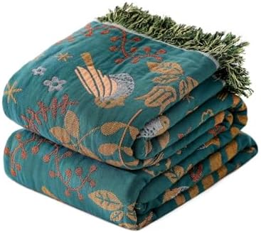 LUTBM Boho Throw Blanket for Couch 50"x60", 100% Cotton Soft Bed Blankets by LUTBMFindYourFreeSpiritatHome