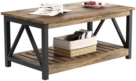 ChooChoo 40" Farmhouse Coffee Table with A-Frame Design for Living Room by ChooChoo