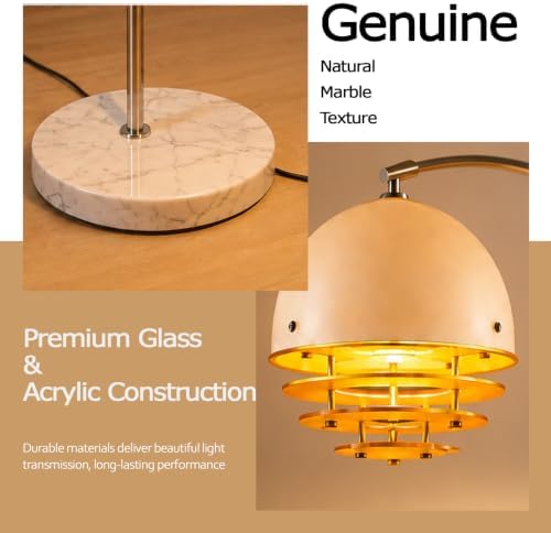 LightInTheBox 70.9" Modern Arc Floor Lamp with Artistic Glass Shade - Image 3